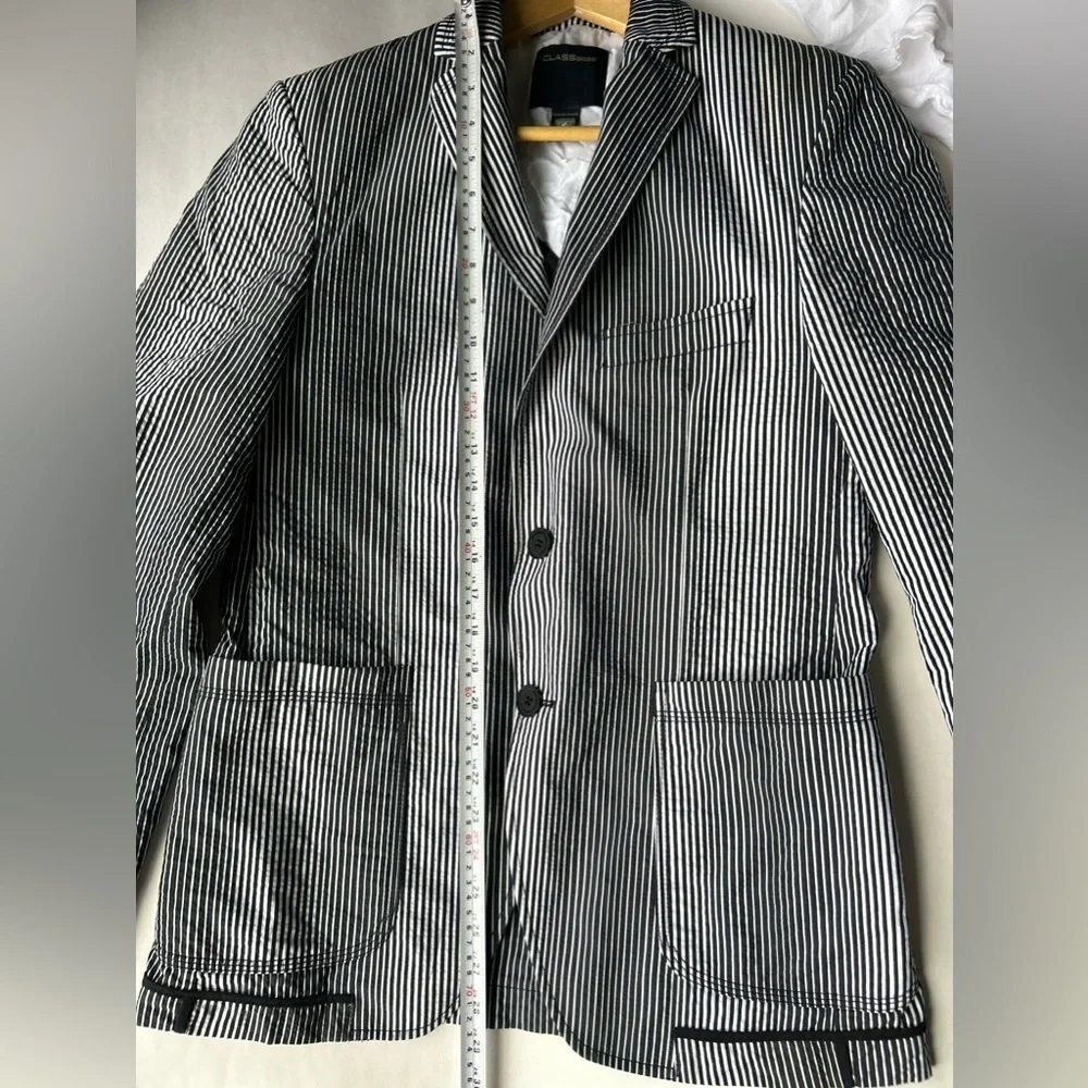 Roberto Cavalli cotton  Striped Blazer Us38 It48  Mediumm white blue